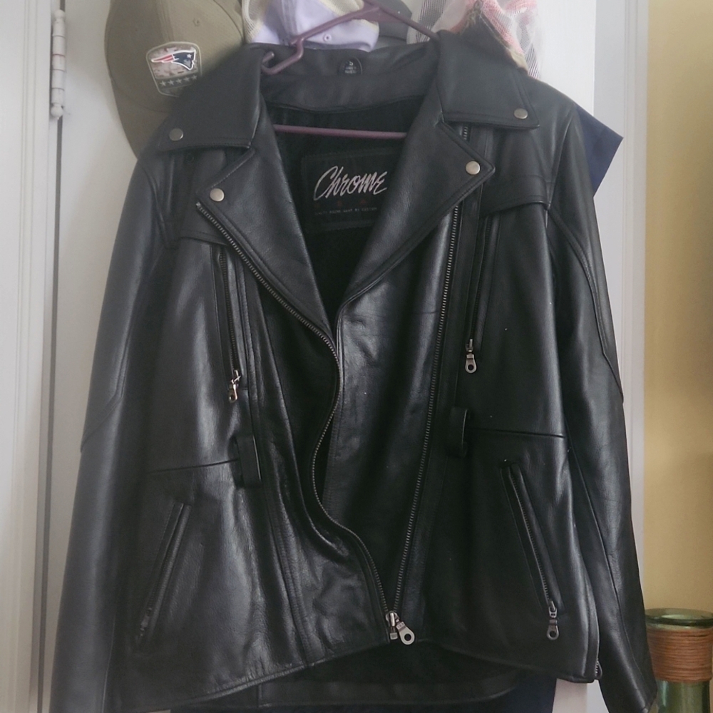 Chrome sz S Women's Leather bike jacket